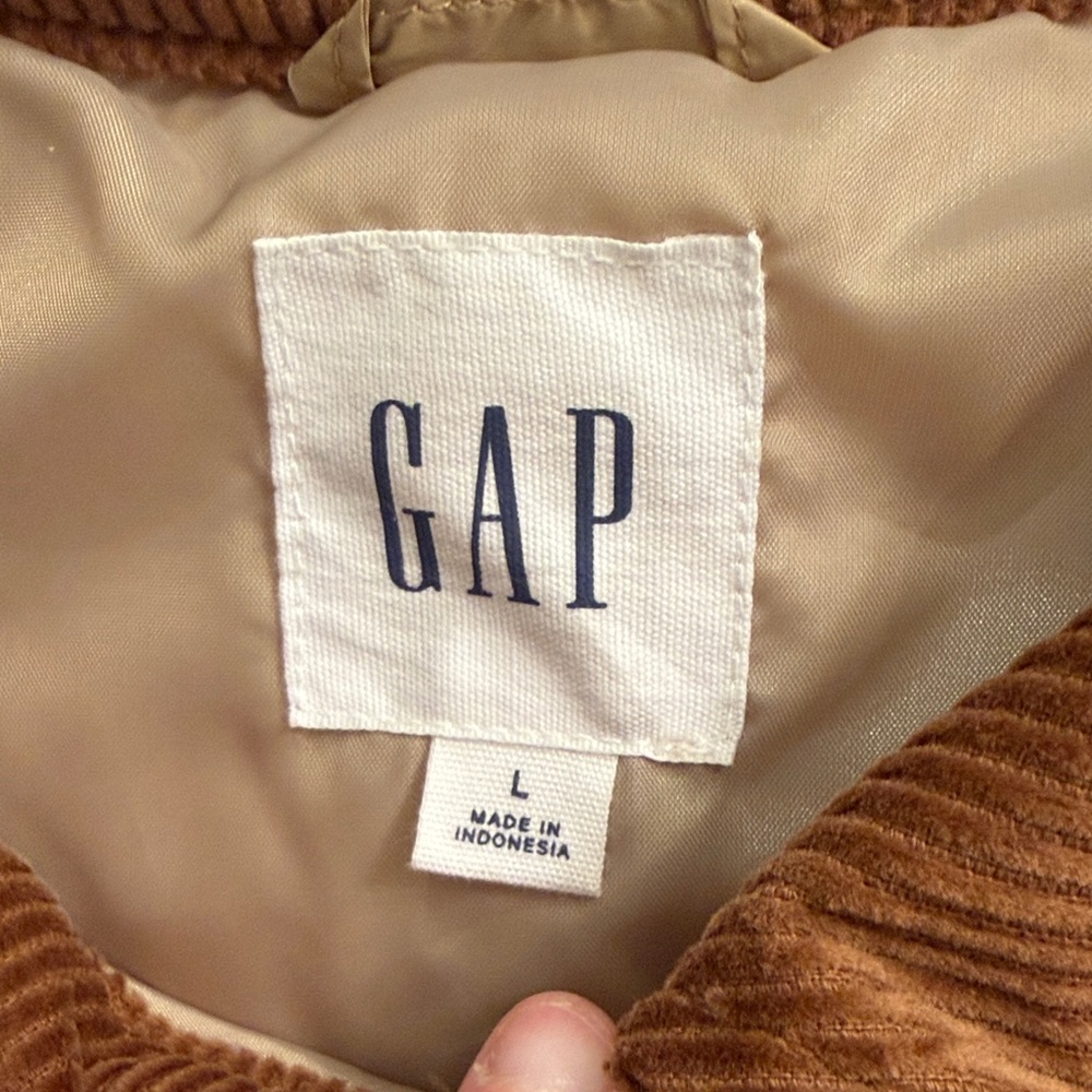 GAP Golden Khaki Brown Relaxed Quilted Nylon Jacket/NWT/L - Picture 9 of 14